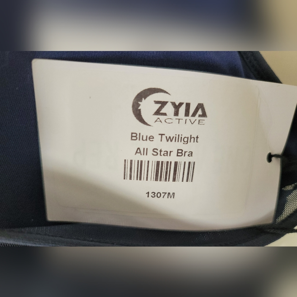 Zyia Active Blue Twilight All Star Bra Size Medium NWT - Picture 8 of 12